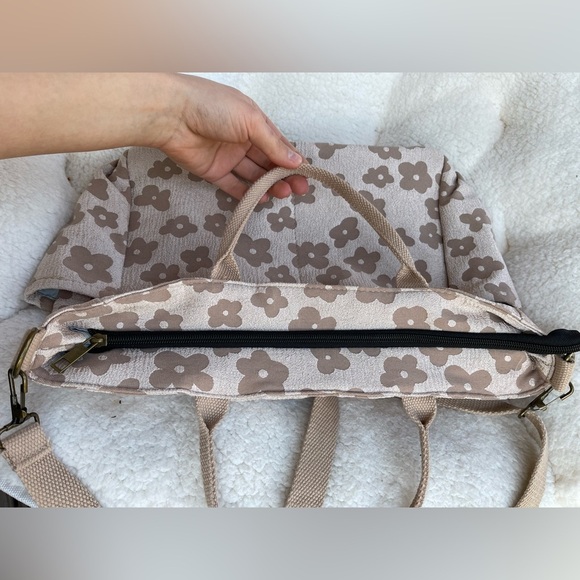 Floral Beige Swico Remado LargeCapacity Flower Printed Shoulder Bag - Picture 11 of 13